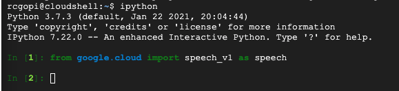 import speech library from google cloud