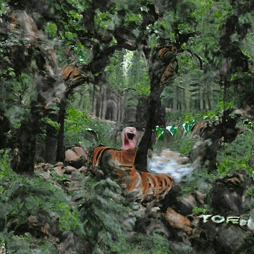 Rendering of Tiger Roar in 200th Image