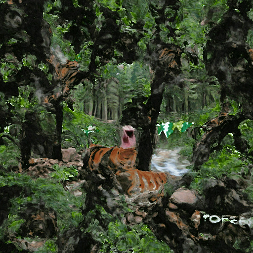 Rendering of Tiger Roar in 300th Image